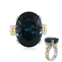 London Blue Topaz Silver Ring (Gems en Vogue)