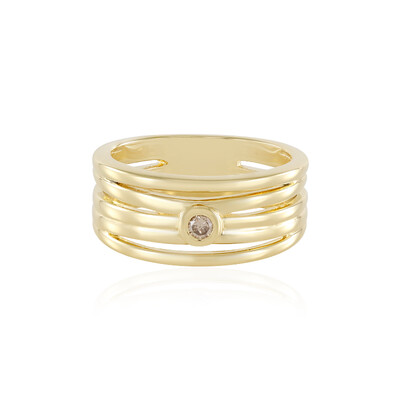 I3 Brown Diamond Silver Ring