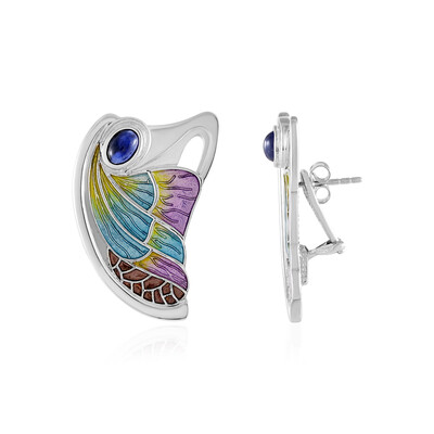 Blue Maniry Labradorite Silver Earrings (Adela Silber)