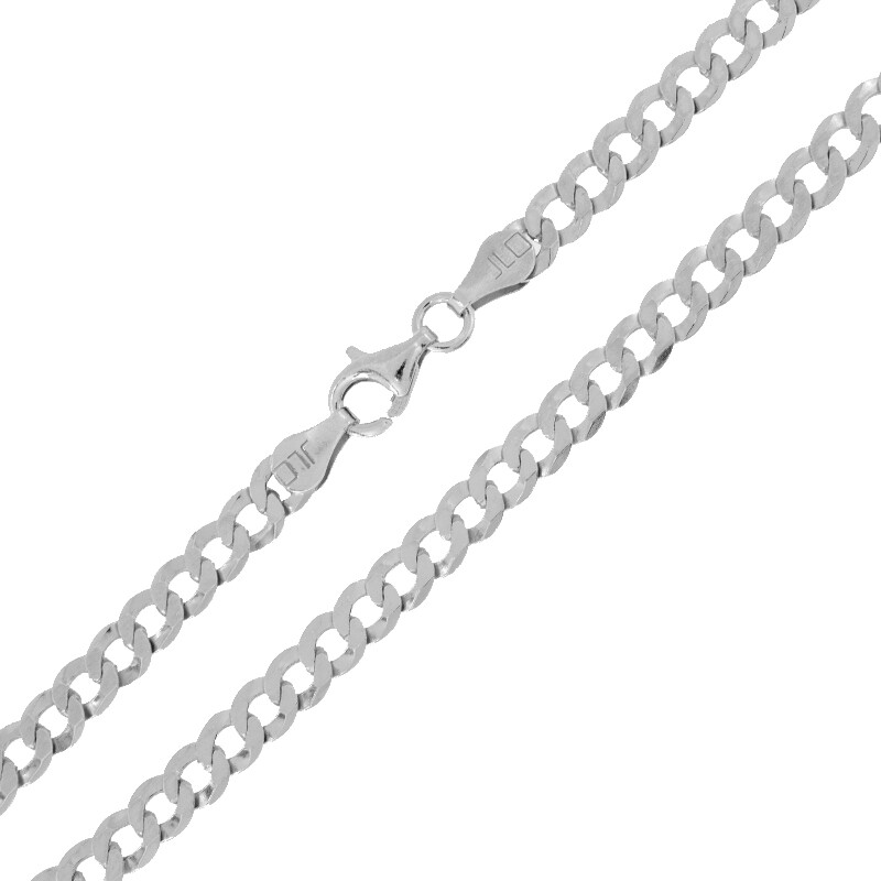 925 Sterling Silver Filled Men's Curb Link Chain - 55cm Solid Statement Necklace - Handmade Australia