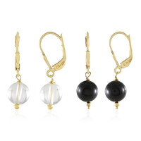 White Quartz Silver Earrings