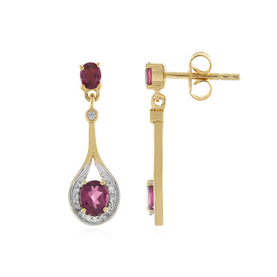 Rhodolite Silver Earrings