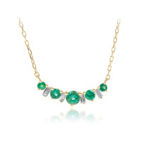 14K AAA Zambian Emerald Gold Necklace (CIRARI)