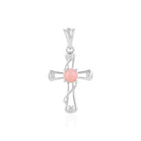 Pink Opal Silver Pendant