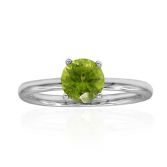 Burmese Peridot Silver Ring