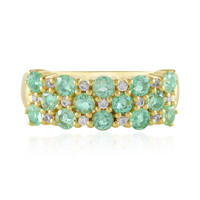 Russian Emerald Silver Ring
