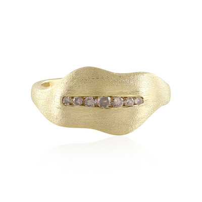 I2 Champagne Diamond Silver Ring