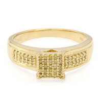 Fancy Diamond Silver Ring
