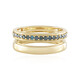 I2 Blue Diamond Silver Ring