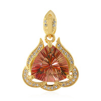 Peach Mystic Topaz Silver Pendant