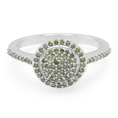 Fancy Diamond Silver Ring