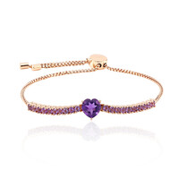 Zambian Amethyst Silver Bracelet