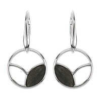 Black Oak Silver Earrings