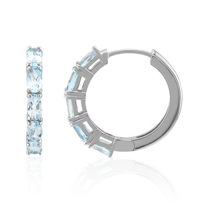 Sky Blue Topaz Silver Earrings