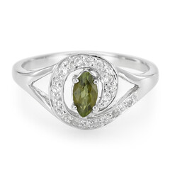 Cuprian Tourmaline Silver Ring