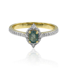 18K Grandidierite Gold Ring (AMAYANI)