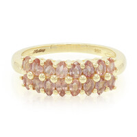 10K Unheated Padparadscha Sapphire Gold Ring