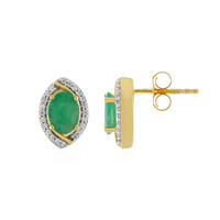 Socoto Emerald Silver Earrings
