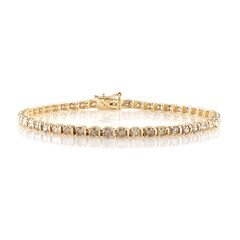 9K I2 Champagne Diamond Gold Bracelet (de Melo)