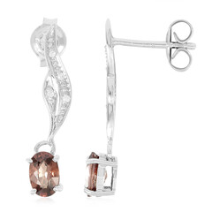 Mashewa Orange Zircon Silver Earrings