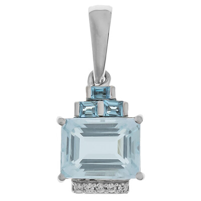 Aquamarine Platinum Pendant
