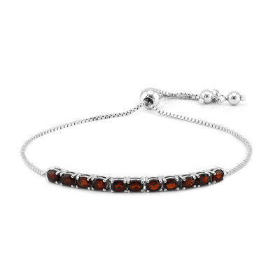 Garnet Silver Bracelet