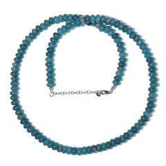 Pacific Blue Quartz Silver Necklace