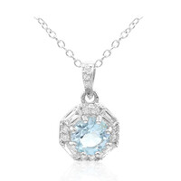 Sky Blue Topaz Silver Necklace