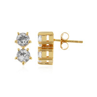 White Quartz Silver Earrings