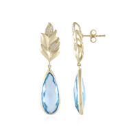 14K Marambaia Topaz Gold Earrings (de Melo)