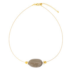 Smoky Quartz Silver Necklace
