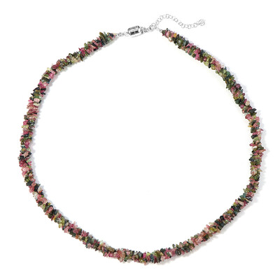 Fancy Tourmaline Silver Necklace