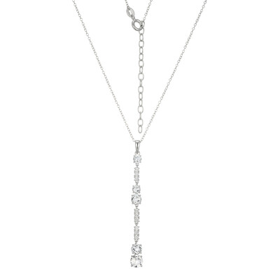 White Topaz Silver Necklace (Adela Silber)