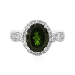 Russian Diopside Silver Ring
