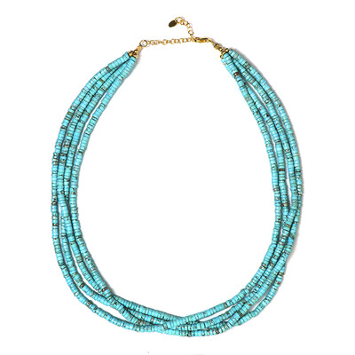 Blue Magnesite Silver Necklace