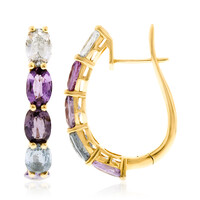 14K Fancy Sapphire Gold Earrings (CIRARI)