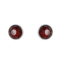 Colombian red Amber Silver Earrings