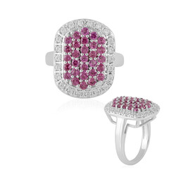 Rhodolite Silver Ring