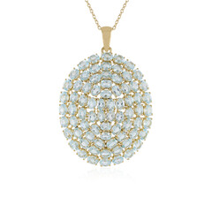 Sky Blue Topaz Silver Necklace