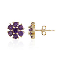 Zambian Amethyst Silver Earrings