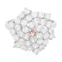 Padparadscha Sapphire Silver Ring