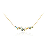 Green Sapphire Silver Necklace
