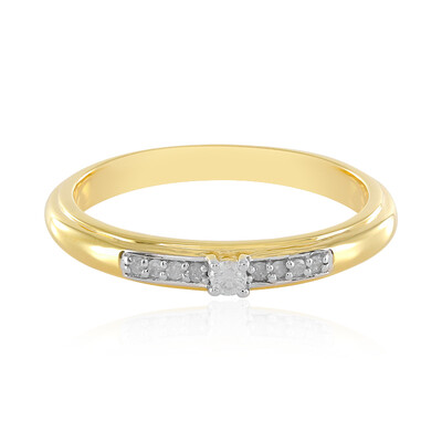 I3 (J) Diamond Silver Ring