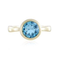9K Swiss Blue Topaz Gold Ring (de Melo)