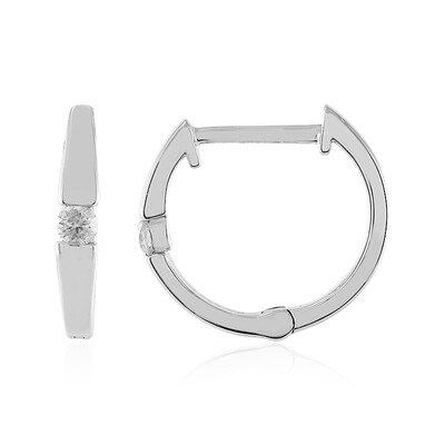 I4 (J) Diamond Silver Earrings
