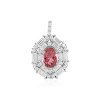 Pink Tourmaline Silver Pendant (Adela Silber)