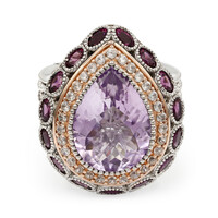 Rose de France Amethyst Silver Ring (Dallas Prince Designs)