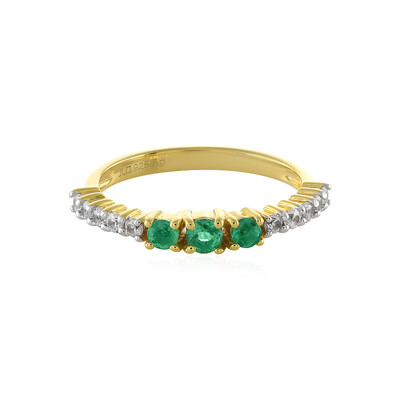 Colombian Emerald Silver Ring