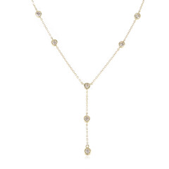 9K Flawless (G) Diamond Gold Necklace (de Melo)
