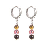 Tourmaline Silver Earrings